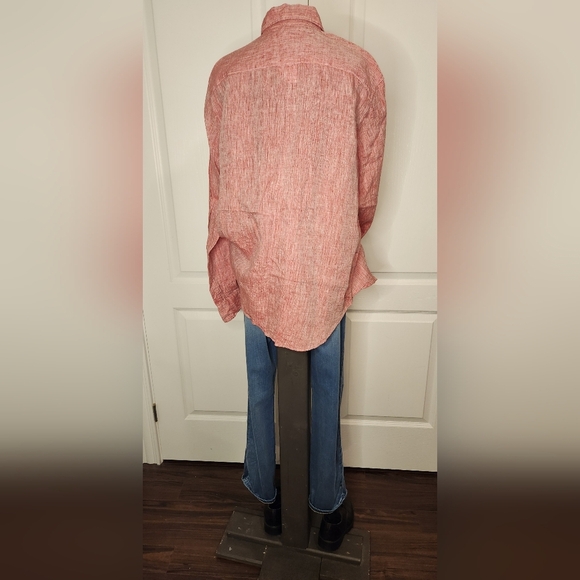 Women's Linen Relaxed Fit Frank & Eileen Button Up Size XS - Picture 3 of 13